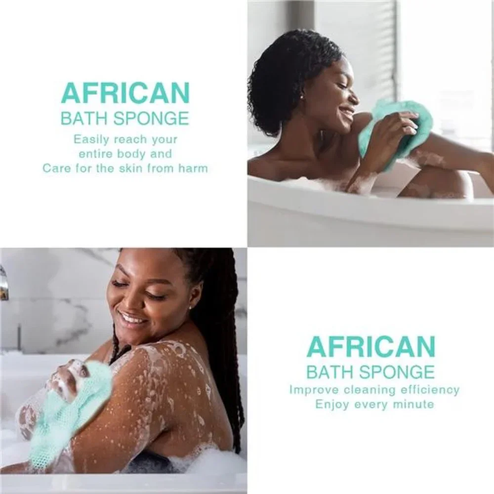African Bath Sponge African Net Long Net Bath Sponge Exfoliating Shower